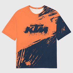 Футболка оверсайз мужская KTM ГРАНЖ Z, цвет: 3D-принт