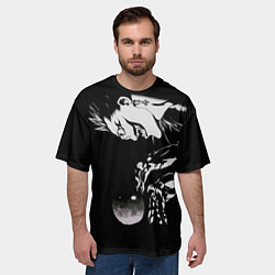 Футболка оверсайз мужская Рюк и яблоко Death Note, цвет: 3D-принт — фото 2