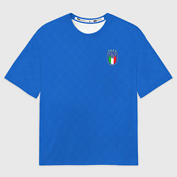 Футболка оверсайз мужская Форма сборной Италии, цвет: 3D-принт