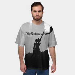 Футболка оверсайз мужская Nier Automata Z, цвет: 3D-принт — фото 2