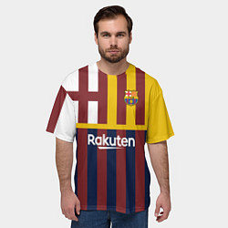 Футболка оверсайз мужская BARCELONA FC БАРСЕЛОНА ФК BARCA, цвет: 3D-принт — фото 2