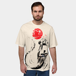 Футболка оверсайз мужская Flying car, цвет: 3D-принт — фото 2