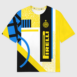 Футболка оверсайз мужская ФК «Интер Милан» 202021, цвет: 3D-принт