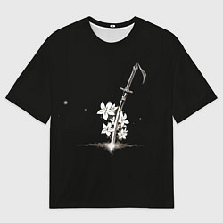 Футболка оверсайз мужская Nier - Sword and Flowers, цвет: 3D-принт
