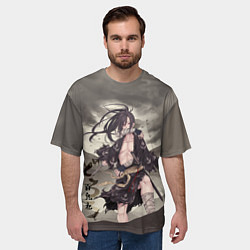 Футболка оверсайз мужская ПУТЬ ХЯККИМАРУ ДОРОРО, цвет: 3D-принт — фото 2