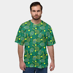 Футболка оверсайз мужская Большой Теннис, цвет: 3D-принт — фото 2