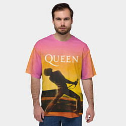 Футболка оверсайз мужская Queen Freddie Mercury Z, цвет: 3D-принт — фото 2