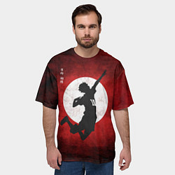 Футболка оверсайз мужская Шоё Хината прыжок Haikyu!!, цвет: 3D-принт — фото 2