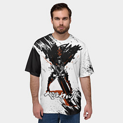 Футболка оверсайз мужская БЕРСЕРК брызги, цвет: 3D-принт — фото 2