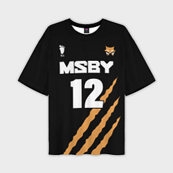 Футболка оверсайз мужская 12 MSBY BLACK JACKALS, цвет: 3D-принт