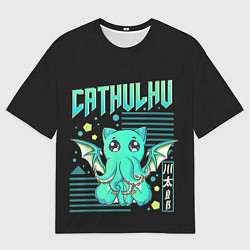 Футболка оверсайз мужская CatHulhu, цвет: 3D-принт