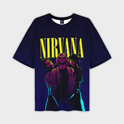 Футболка оверсайз мужская Nirvana Neon, цвет: 3D-принт