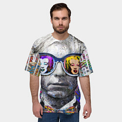 Футболка оверсайз мужская Andy Warhol Энди Уорхол, цвет: 3D-принт — фото 2