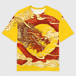 Мужская футболка оверсайз Китайский Дракон, China Dragon