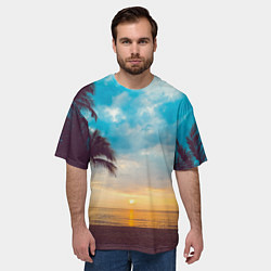 Футболка оверсайз мужская Пейзаж, цвет: 3D-принт — фото 2