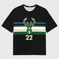 Футболка оверсайз мужская Milwaukee Bucks форма Крис Миддлтон, цвет: 3D-принт