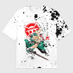 Футболка оверсайз мужская Ророноа Зоро пират Соломенной Шляпы, цвет: 3D-принт