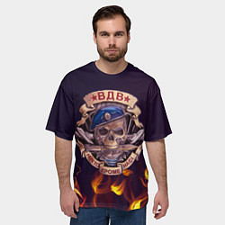 Футболка оверсайз мужская ВДВ никто кроме нас, цвет: 3D-принт — фото 2