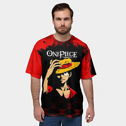 Футболка оверсайз мужская Луффи One Piece Большой куш, цвет: 3D-принт — фото 2