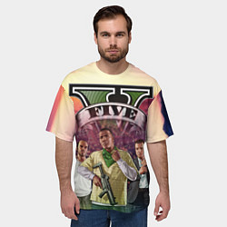 Футболка оверсайз мужская GTA V TEAM FOREVER AND EVER, цвет: 3D-принт — фото 2