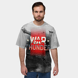 Футболка оверсайз мужская WAR THUNDER ВАР ТАНДЕР, цвет: 3D-принт — фото 2