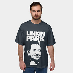 Футболка оверсайз мужская ЧЕСТЕР ЛИНКИН ПАРК ЛОГО СПИНА Z, цвет: 3D-принт — фото 2