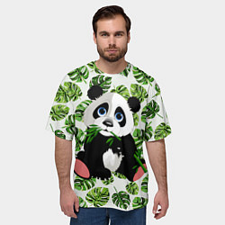 Футболка оверсайз мужская Милая Панда Летняя, цвет: 3D-принт — фото 2