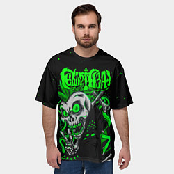 Футболка оверсайз мужская Сектор Газа кислотно зеленый, цвет: 3D-принт — фото 2