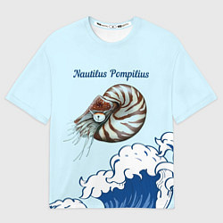 Футболка оверсайз мужская Nautilus Pompilius океан, цвет: 3D-принт