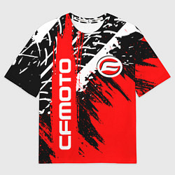 Мужская футболка оверсайз CFmoto СФ мото RED STYLE