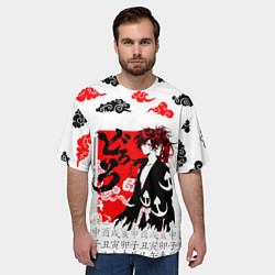 Футболка оверсайз мужская ДОРОРО DORORO ХЯККИМАРУ, цвет: 3D-принт — фото 2