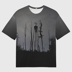 Футболка оверсайз мужская Сиреноголовый В Лесу Игра, цвет: 3D-принт