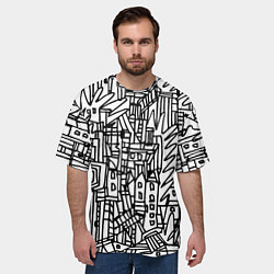 Футболка оверсайз мужская Городской скетч, цвет: 3D-принт — фото 2