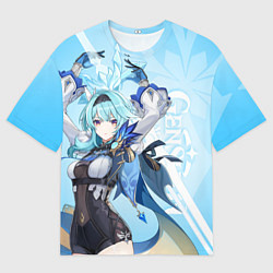 Футболка оверсайз мужская Genshin Impact, Эола, цвет: 3D-принт