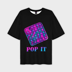 Футболка оверсайз мужская НЕОНОВЫЙ POP it, цвет: 3D-принт