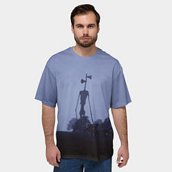 Футболка оверсайз мужская СИРЕНОГОЛОВЫЙ У ДОМА, цвет: 3D-принт — фото 2