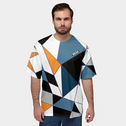 Футболка оверсайз мужская Геометрический узор, цвет: 3D-принт — фото 2