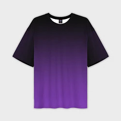 Футболка оверсайз мужская Ночной градиент Фиолетовый, цвет: 3D-принт