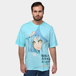 Футболка оверсайз мужская О моём перерождении в слизь, цвет: 3D-принт — фото 2