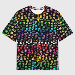 Футболка оверсайз мужская ПЕРСОНАЖИ ИГРЫ FNF, цвет: 3D-принт