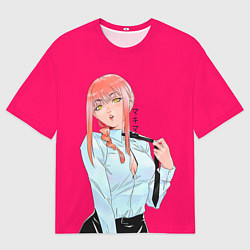 Футболка оверсайз мужская Охотница на демонов Макима Chainsaw Man Makima, цвет: 3D-принт