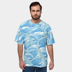 Футболка оверсайз мужская О МОЕМ ПЕРЕРОЖДЕНИЕ В СЛИЗЬ, цвет: 3D-принт — фото 2