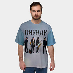 Футболка оверсайз мужская Пикник группа, цвет: 3D-принт — фото 2