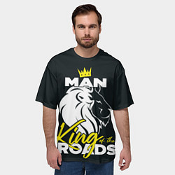 Футболка оверсайз мужская Man king of the roads, цвет: 3D-принт — фото 2