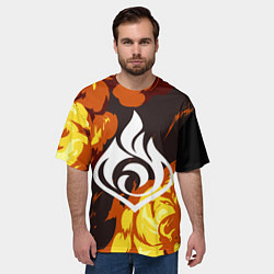 Футболка оверсайз мужская PIRO ПИРО ГЕНШИН, цвет: 3D-принт — фото 2