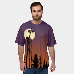 Футболка оверсайз мужская Gradient Forest Siren Head, цвет: 3D-принт — фото 2