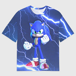 Футболка оверсайз мужская SONIC СОНИК СИНИЙ ЁЖ Z, цвет: 3D-принт