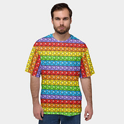 Футболка оверсайз мужская ANTI-STRESS POP IT ПОП ИТ, цвет: 3D-принт — фото 2