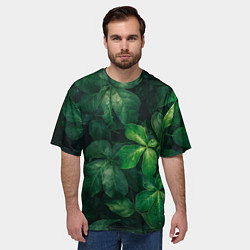 Футболка оверсайз мужская Тропическая листва Тропики Z, цвет: 3D-принт — фото 2