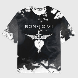Футболка оверсайз мужская BON JOVI БОН ДЖОВИ, цвет: 3D-принт